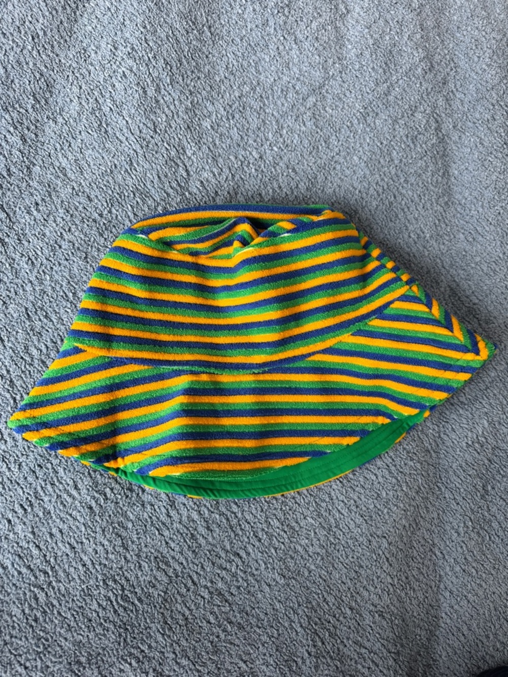 BNWT Striped Green and Yellow Bikini Set + Bucket hat - Picture 10 of 10